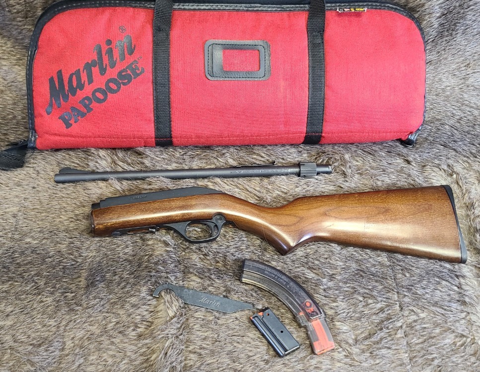 Marlin Model 70P - "Papoose" Backpack Rifle - 22LR - 16.5" 2 Mags - 1989-img-0