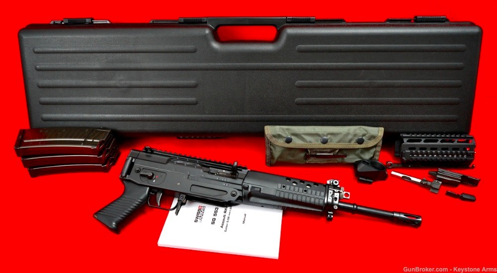 Rare San Swiss Sig SG553P .300 Pistol #77 Original Case & Extras NEW-img-7