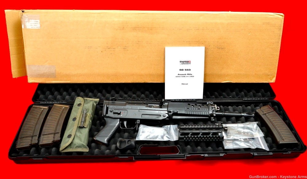 Rare San Swiss Sig SG553P .300 Pistol #77 Original Case & Extras NEW-img-4