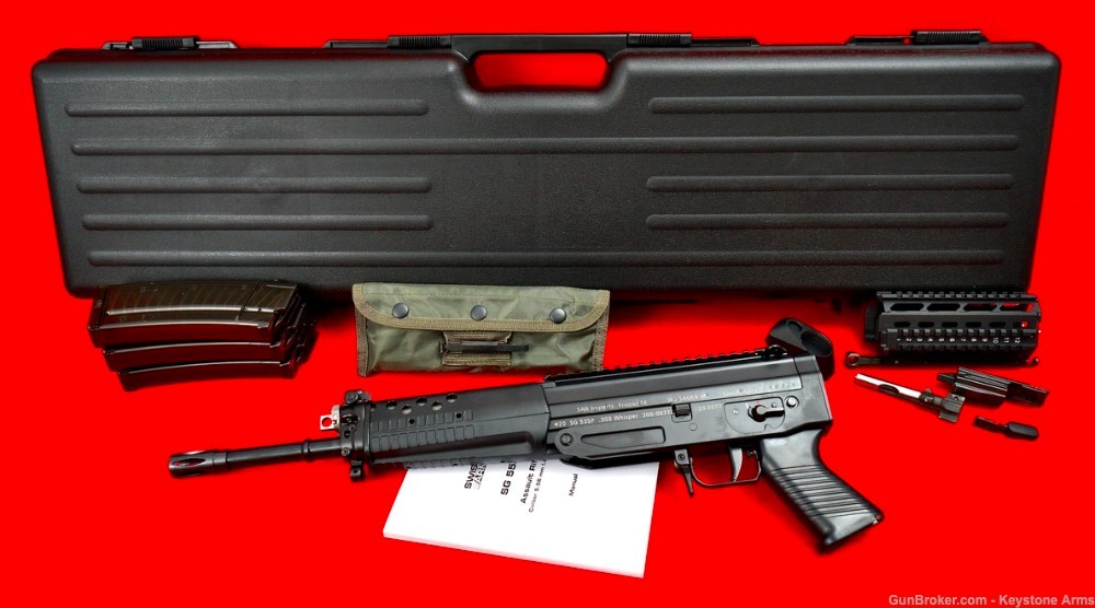 Rare San Swiss Sig SG553P .300 Pistol #77 Original Case & Extras NEW-img-13