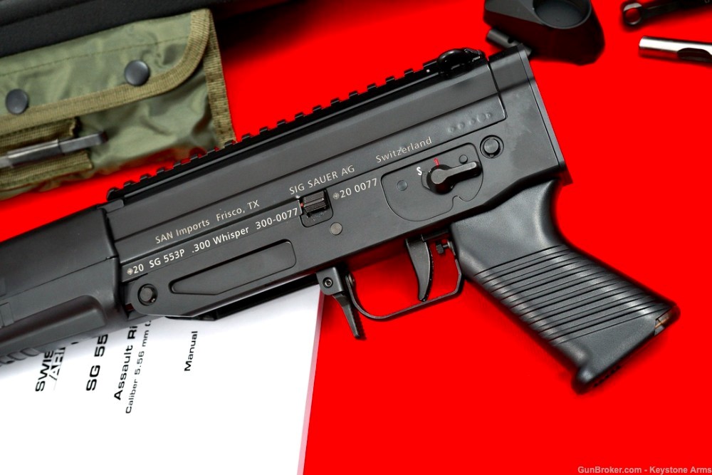 Rare San Swiss Sig SG553P .300 Pistol #77 Original Case & Extras NEW-img-6