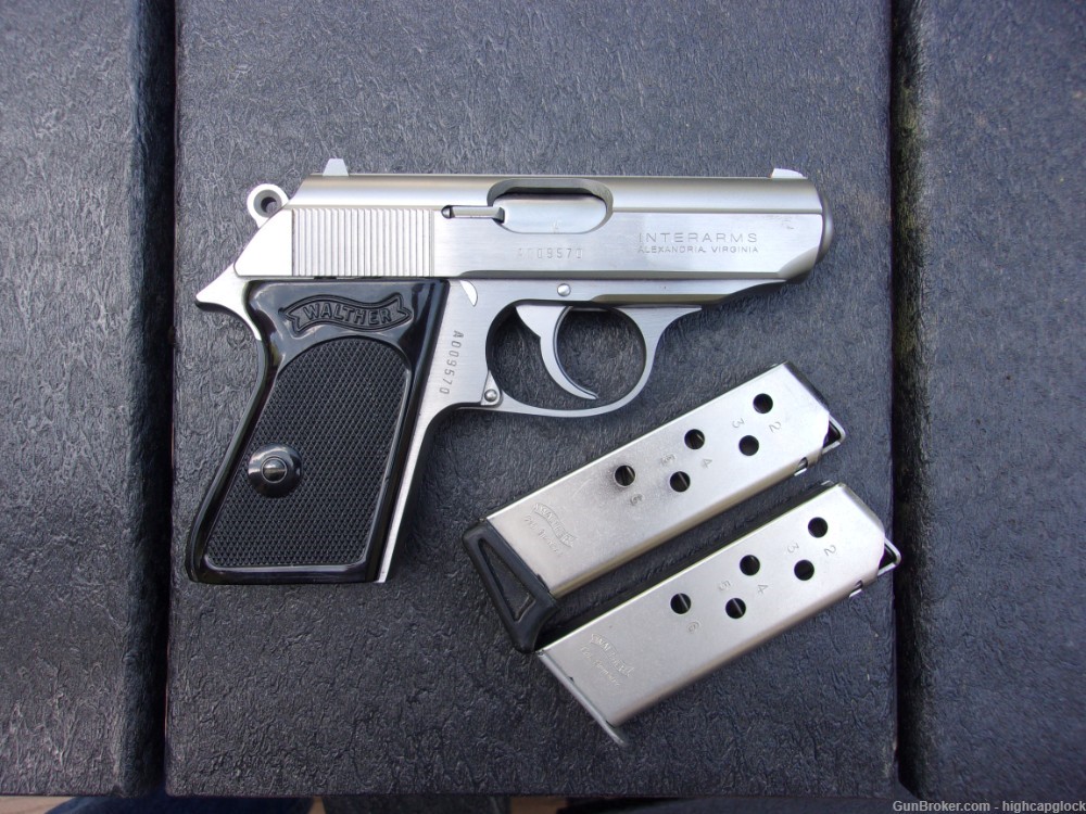 Walther PPK .380 3.25" Semi Auto Stainless Pistol INTERARMS SO NICE $1START-img-2