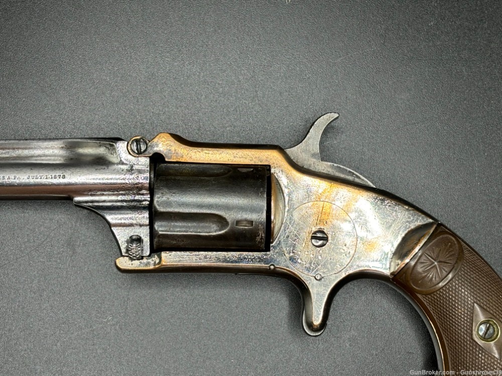 ANTIQUE RARE    J.M. Marlin Model 32 1875 pocket revolver .32RF-img-4