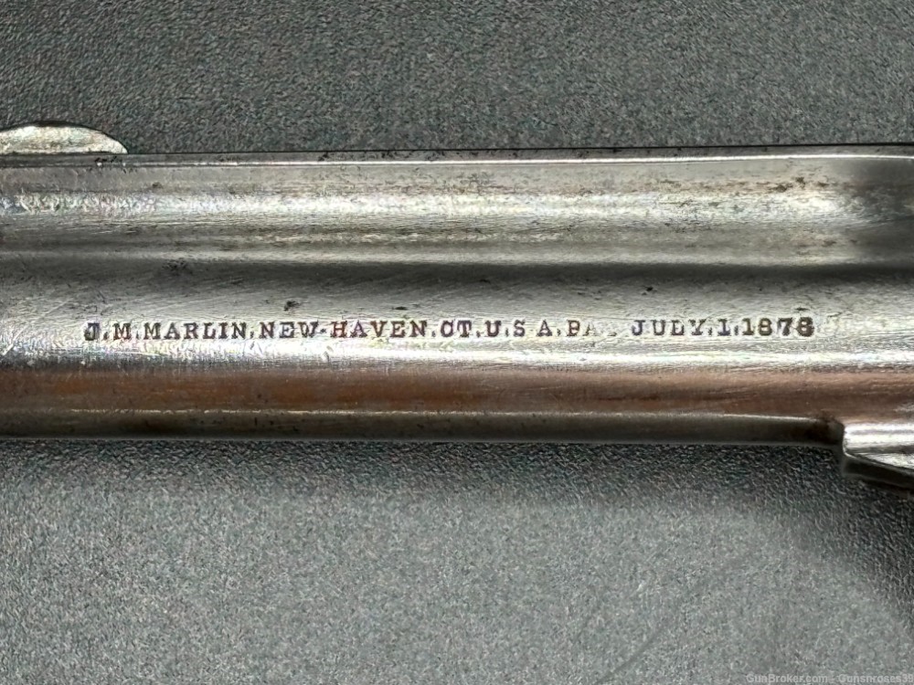 ANTIQUE RARE    J.M. Marlin Model 32 1875 pocket revolver .32RF-img-3