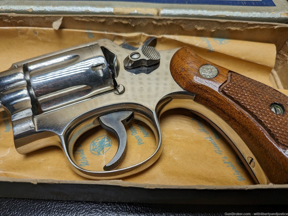 Smith & Wesson Model 10-5 .38 SPL 5" - Nickel Finish IN BOX - MINTY POLICE-img-2