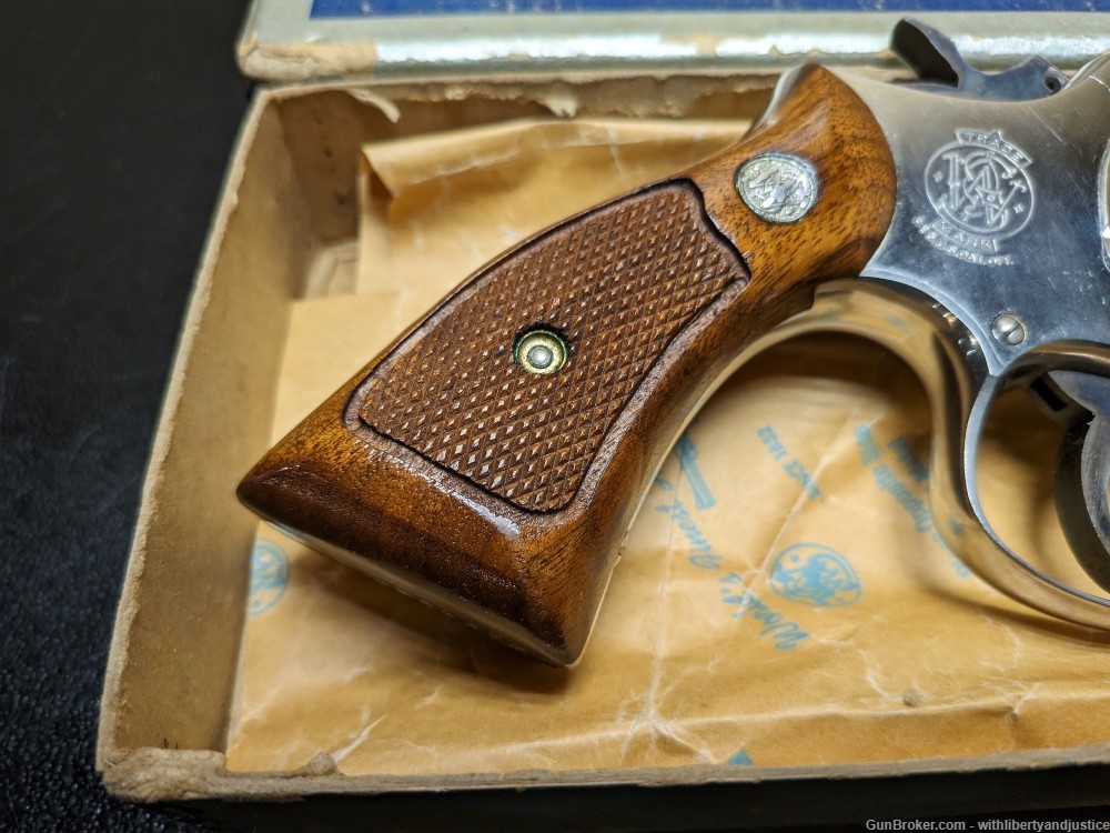Smith & Wesson Model 10-5 .38 SPL 5" - Nickel Finish IN BOX - MINTY POLICE-img-6