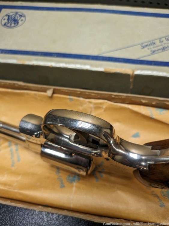 Smith & Wesson Model 10-5 .38 SPL 5" - Nickel Finish IN BOX - MINTY POLICE-img-16