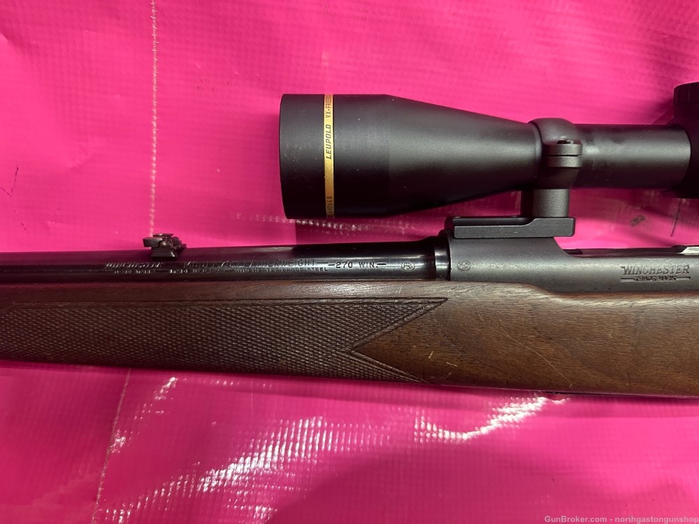 Winchester model 70 featherweight pre 67 .270 win 22” mfg 1956 with leupold-img-4