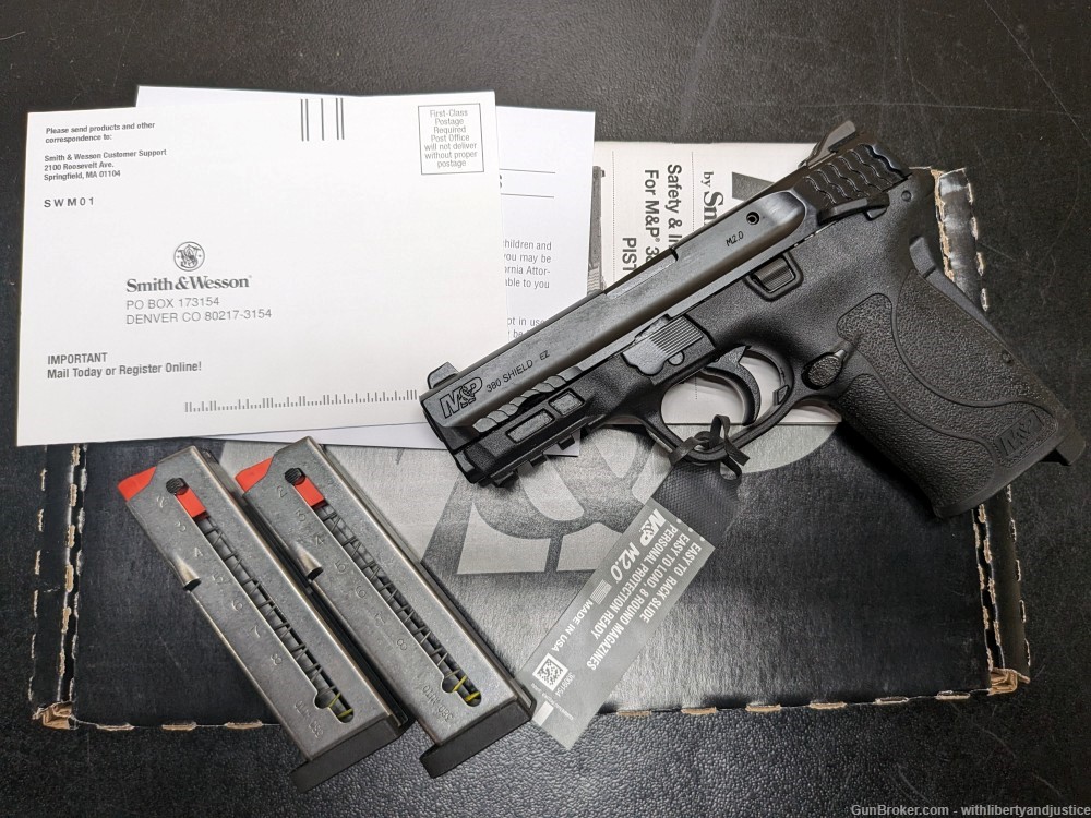 NEW - Smith & Wesson M&P380 Shield EZ M2.0 S&W M&P 380ACP Shield 2 MAGS BOX-img-0