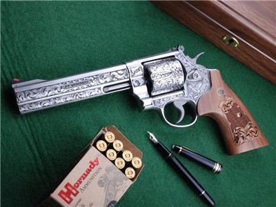 Smith & Wesson S&W 629 6.5" Rising Eagle AAA Custom Engraved by Altamont 