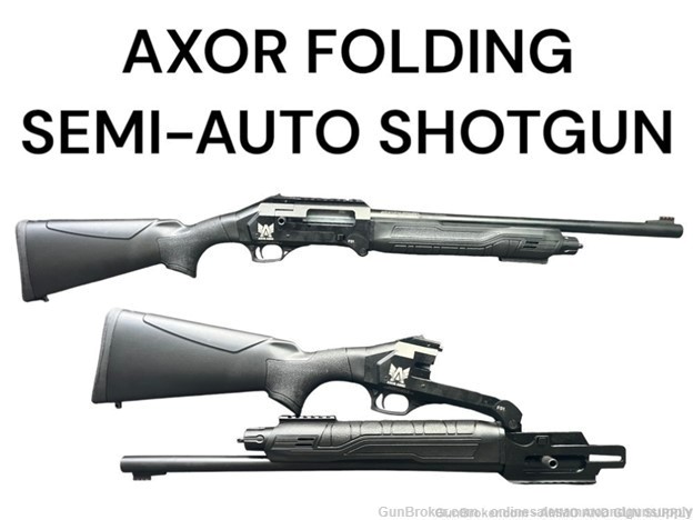 AXOR FOLDING SA-F SEMI-AUTO SHOTGUN - 4+1 -TACTICAL DEFENSE! PENNY START!-img-0