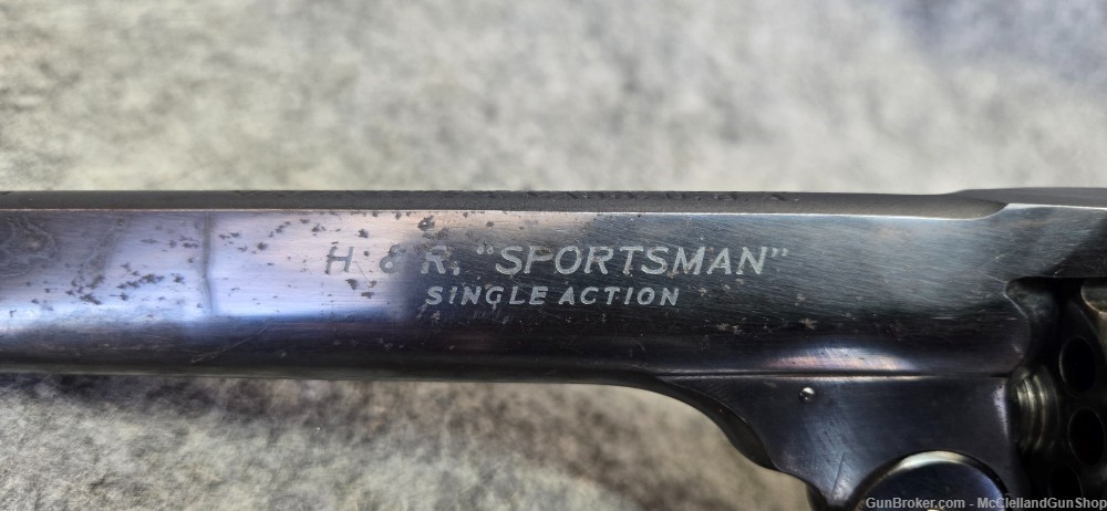 H&R Harrington & Richardson Sportsman Single Action 22 LR 6" 9rd PARTS GUN-img-6