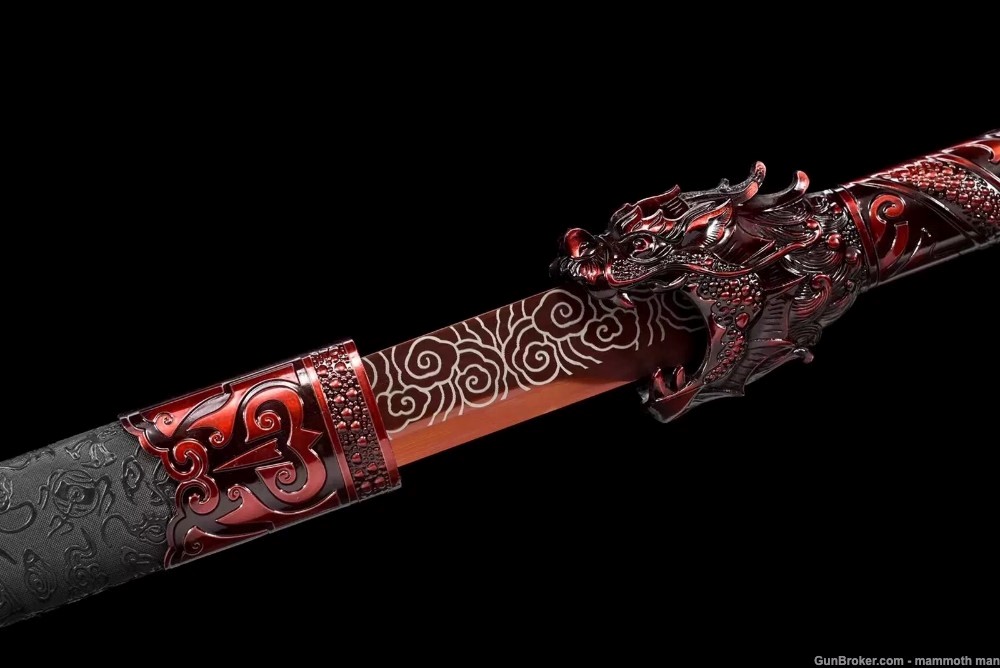 Real clay Hamon Awesome pattern Forged Sword-img-2