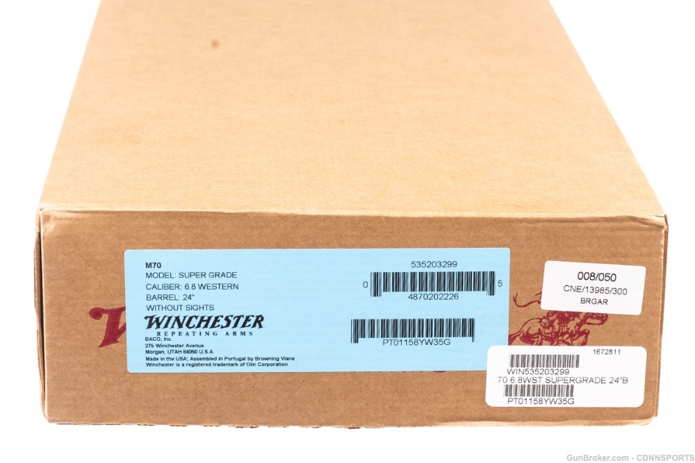 Winchester Model 70 Super Grade V/VI Walnut 24" 6.8 WESTERN New In Box-img-11