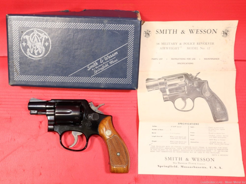 S&W Smith & Wesson model 12-2 Airweight 38 spl. 2" w/box *Collectors Grade*-img-1