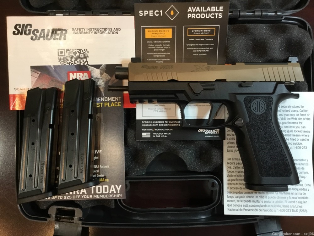 PENNY AUCTION SIG SAUER P320 XF 9 VTAC R2 9MM 3-17 ROUND MAGS LNIB-img-0