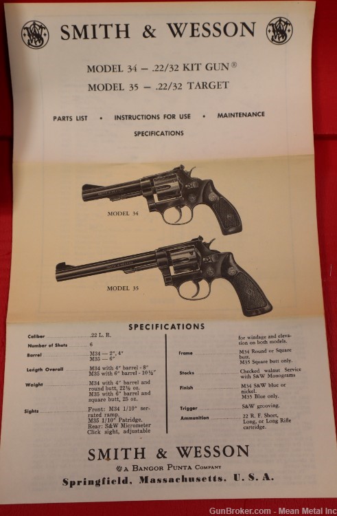 S&W Smith & Wesson 34-1 22LR 4" Kit Gun w/box *Collectors Grade* no reserve-img-13