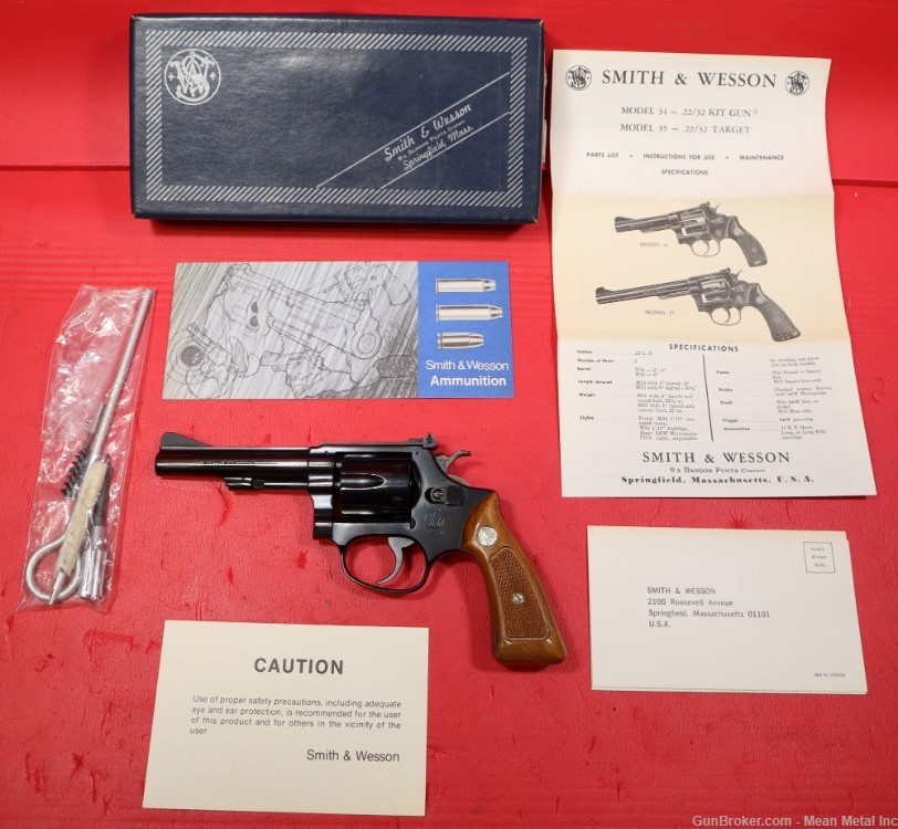 S&W Smith & Wesson 34-1 22LR 4" Kit Gun w/box *Collectors Grade* no reserve-img-0