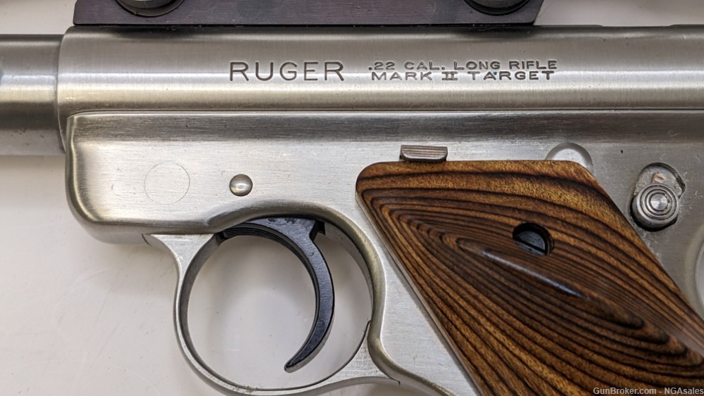Ruger|Stainless MK II Competition Target Model|.22LR 6" Barrel|Weaver Scope-img-1
