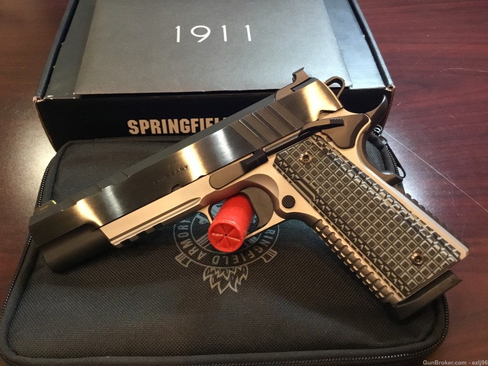 PENNY AUCTION SPRINGFIELD 1911 EMISSARY 45 ACP BLUED/STAINLESS-img-2
