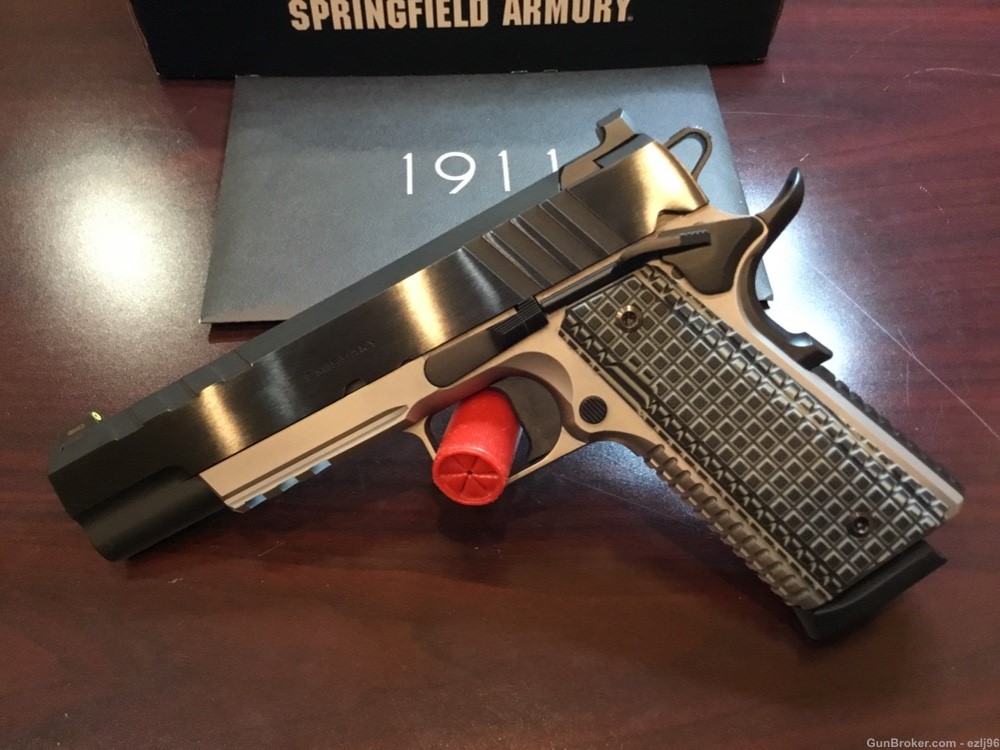 PENNY AUCTION SPRINGFIELD 1911 EMISSARY 45 ACP BLUED/STAINLESS-img-3