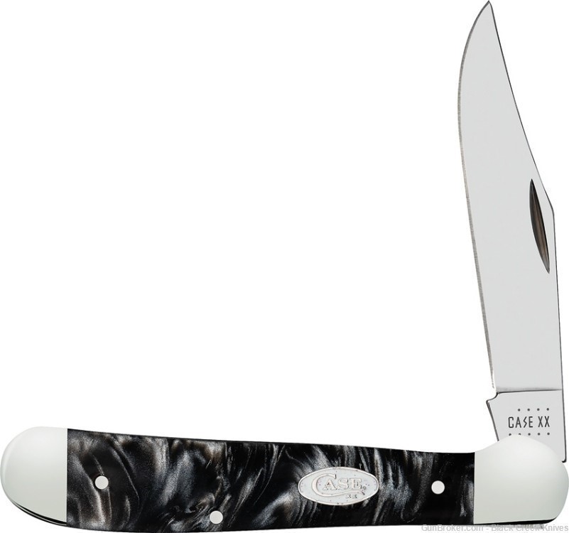 CaseXX Black Pearl Kirinite Copperhead Folding Knife Surgical SS Blade-img-0