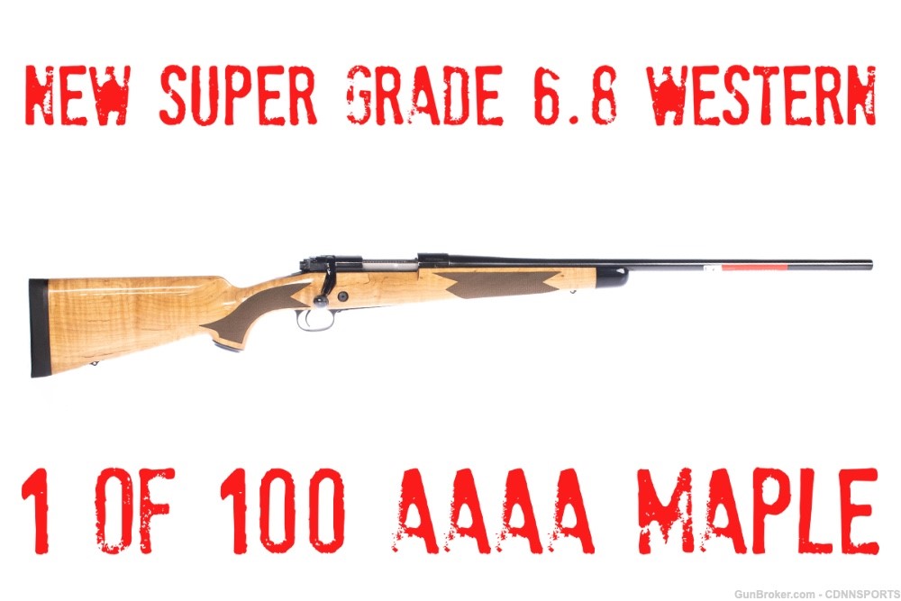 Winchester Model 70 Super Grade AAAA Maple 6.8 Western Pre-64 1 of 100-img-0