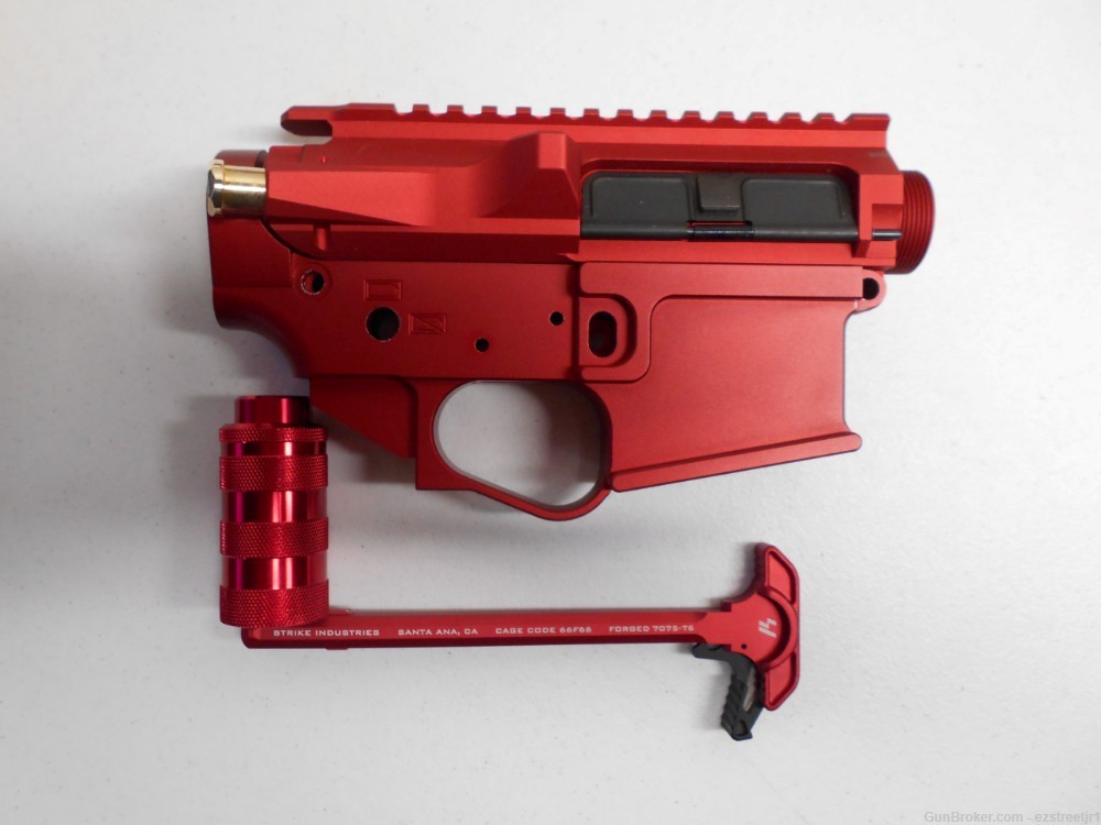 AR15 Billet Red Hard Coat Anodized Builder Set NEW-img-1