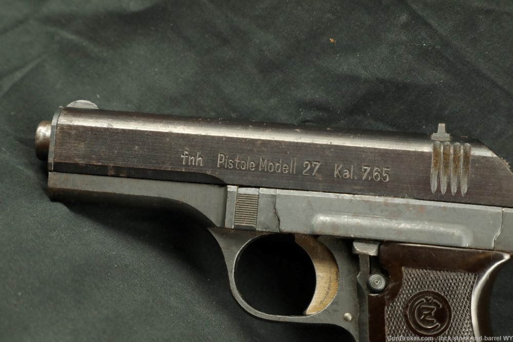 WWII NSDAP Czech CZ vz. 27 fnh WaA76 7.65mm .32 ACP Semi-Auto Pistol C&R-img-7
