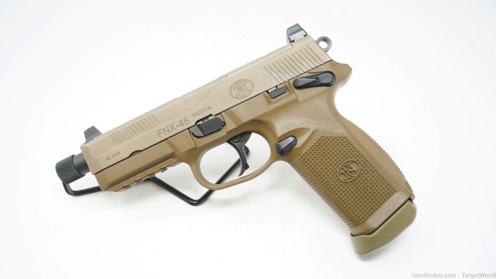 FN FNX45 TACTICAL FLAT DARK EARTH 15 ROUNDS (19680)-img-0