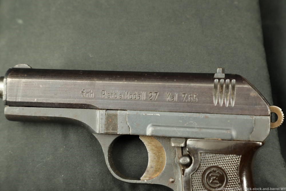 WWII NSDAP Czech CZ vz. 27 fnh WaA76 7.65mm .32 ACP Semi-Auto Pistol C&R-img-20