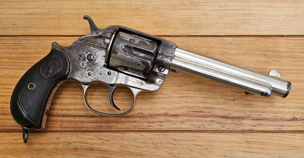 Colt 1878 Double Action Revolver .45 Colt 5.5" Bbl Nickel Finish 1891 Mfg-img-1