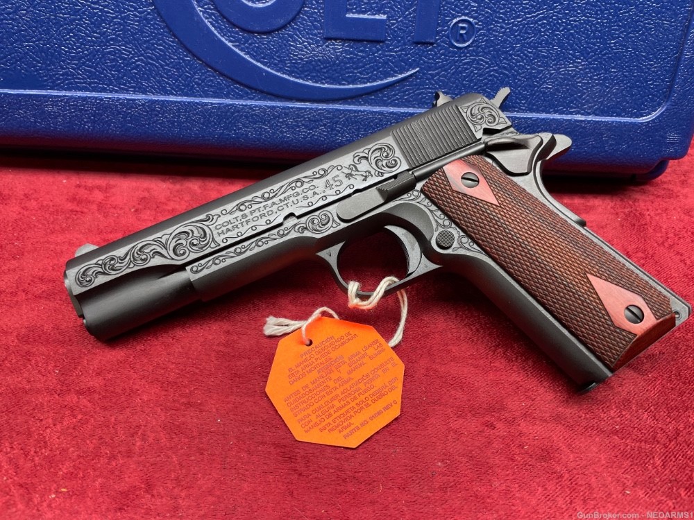 NIB Colt 1911 Government 45 acp . Stunning Engraved collector!-img-0