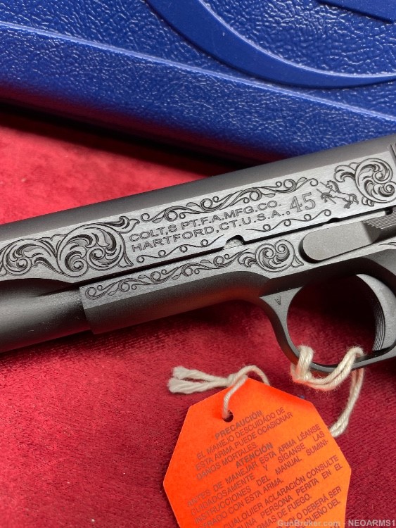 NIB Colt 1911 Government 45 acp . Stunning Engraved collector!-img-2