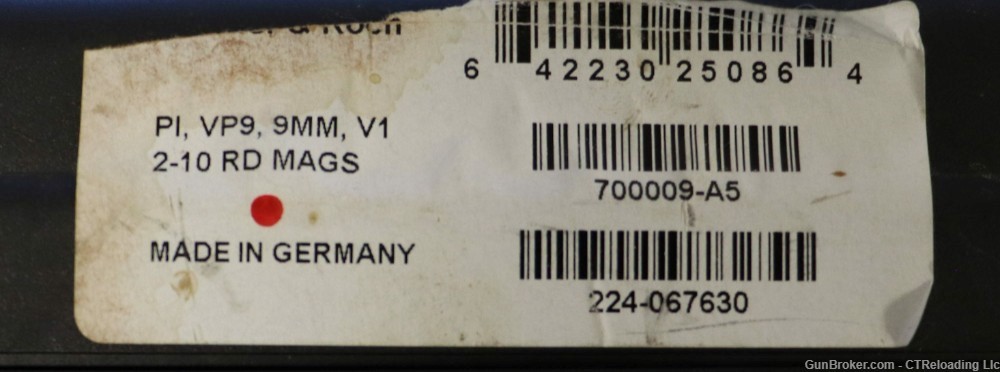 Heckler & Koch VP9 V1 (3) 10 Rd Mags Holster Factory Case-img-13