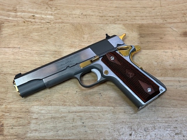 Springfield Armory Mil Spec + Gold 1911 45acp / Penny Auction -img-1