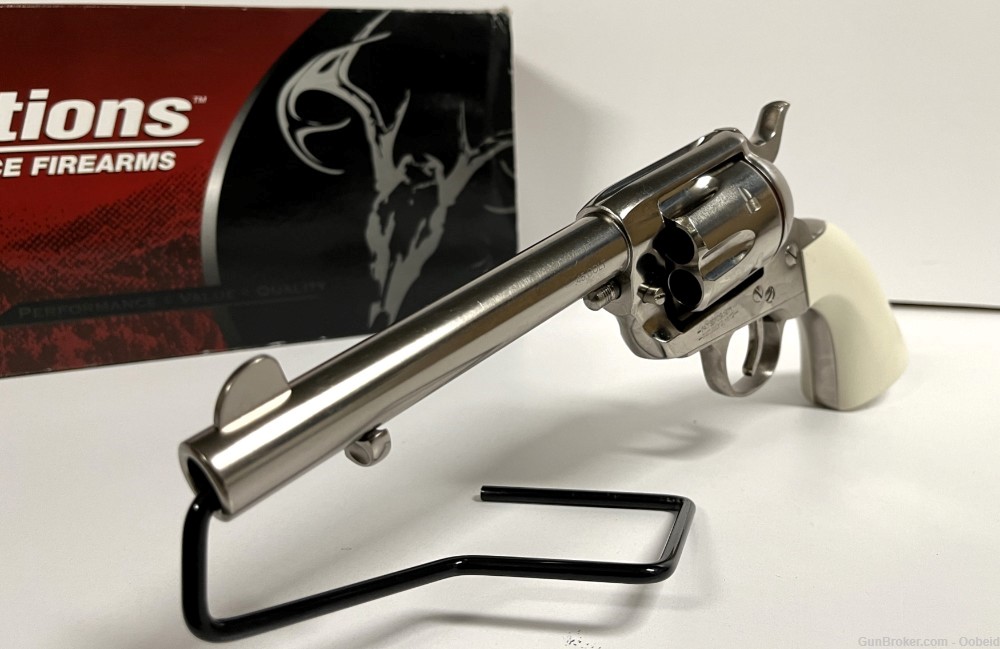 1873 Traditions Single Action Revolver Nickel 6rd 45 Colt 45LC-img-3