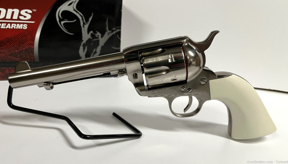 1873 Traditions Single Action Revolver Nickel 6rd 45 Colt 45LC-img-4