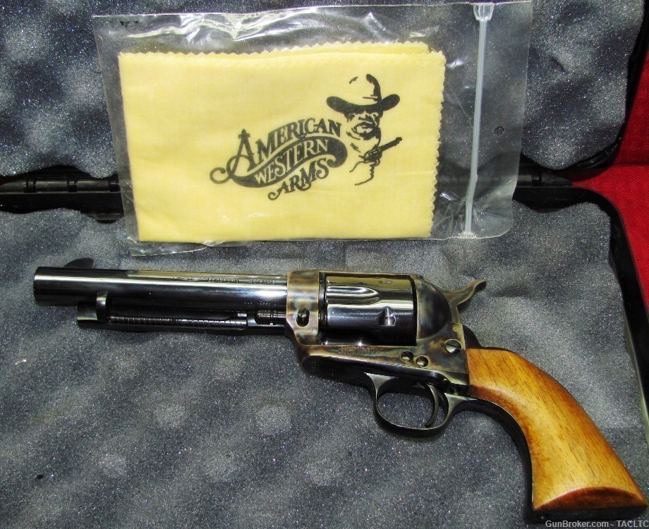 AMERICAN WESTERN ARMS AWA 1873 LONGHORN 357 MAG CASE COLORED 4 CLICK LNIB-img-14