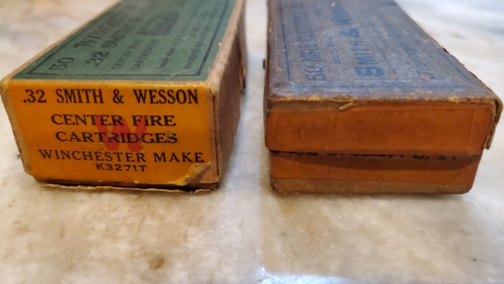 Winchester & Smith and Wesson 32 S&W vintage ammo 71 rounds total 2 boxes-img-4