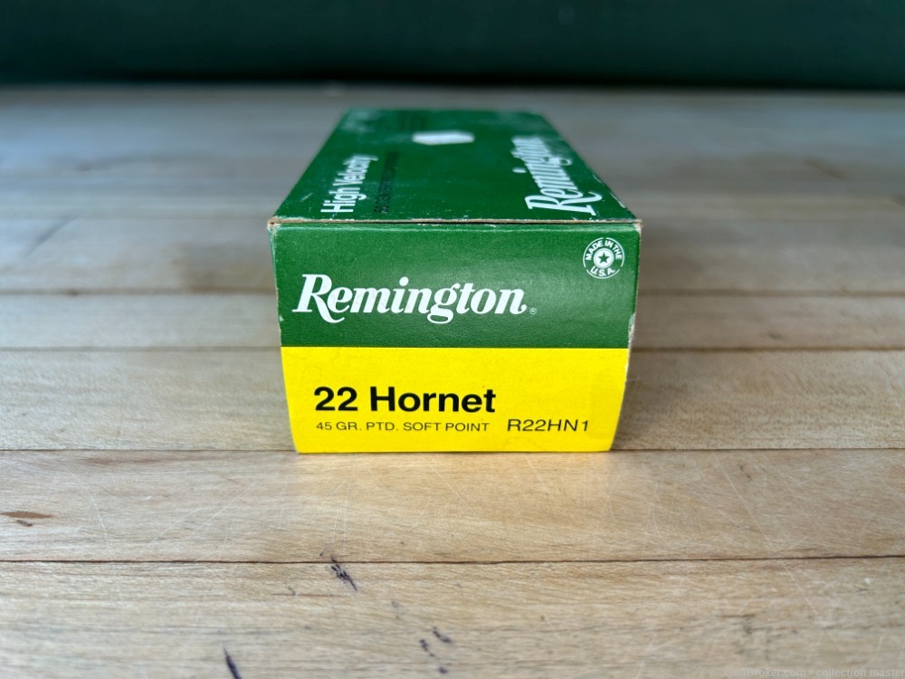 Remington .22 Hornet 45 Grain Pointed Soft Point (50 Rounds) 1 Box R22HN1 -img-0