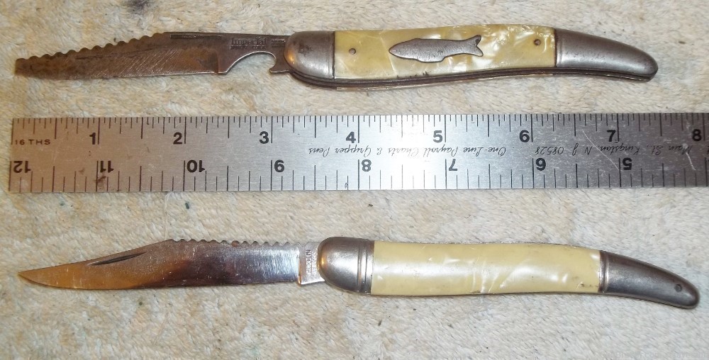 TWO Vintage Italian Style Folding Pocket Knives  Germany & USA-img-0