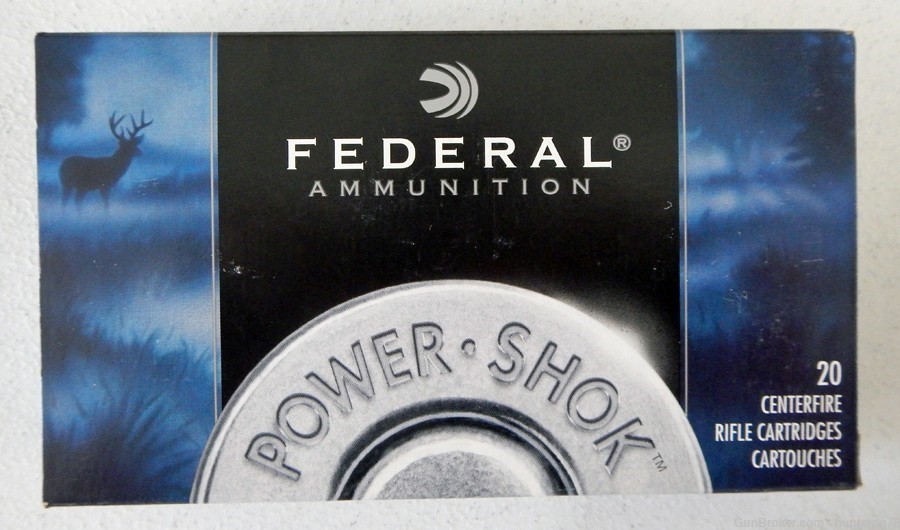 Federal Power Shok. 30-06 cal. 150 gr. Soft Point.  100 rds. 5 Boxes.-img-1