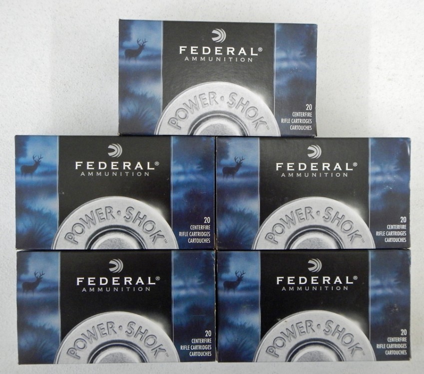 Federal Power Shok. 30-06 cal. 150 gr. Soft Point.  100 rds. 5 Boxes.-img-4