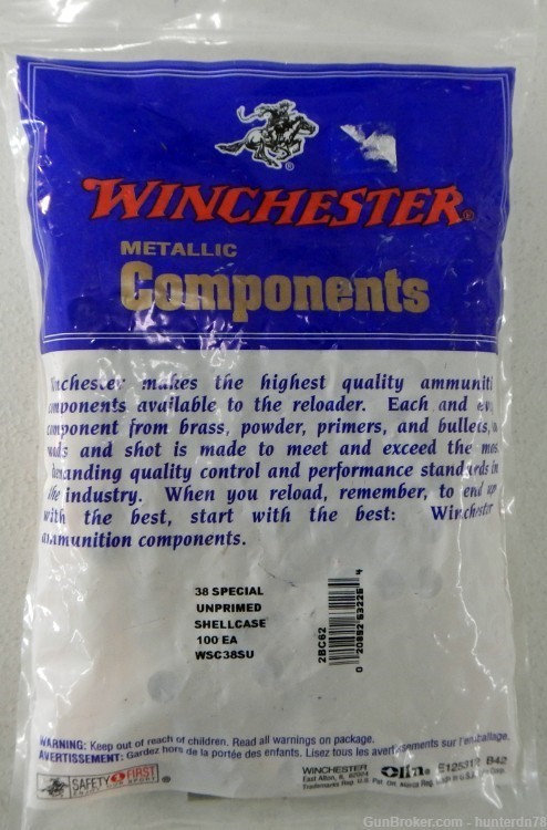 Winchester 38 Special Brass. 300 rounds. NEW in original packaging.-img-0