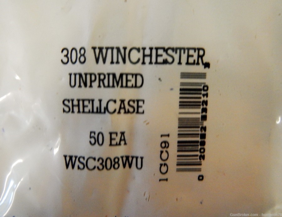 Winchester 308 Brass. 150 pieces. Fantastic Old Production! NEW Old Stock.-img-1