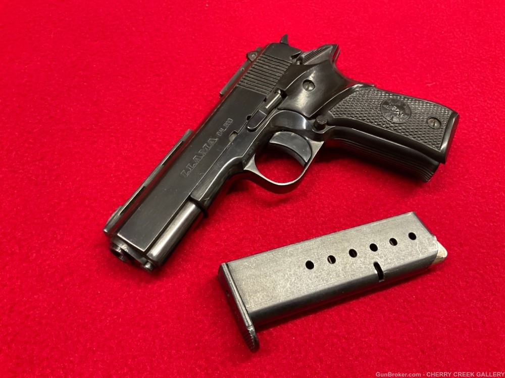 Vintage Llama 380 pistol baby colt 1911 Spain vent rib gun Stoeger 380acp-img-0