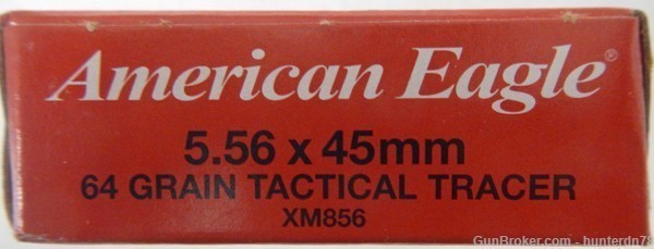 Federal, American Eagle 5.56 Tactical Tracers. 64 gr. # XM856. 80 rds.-img-1