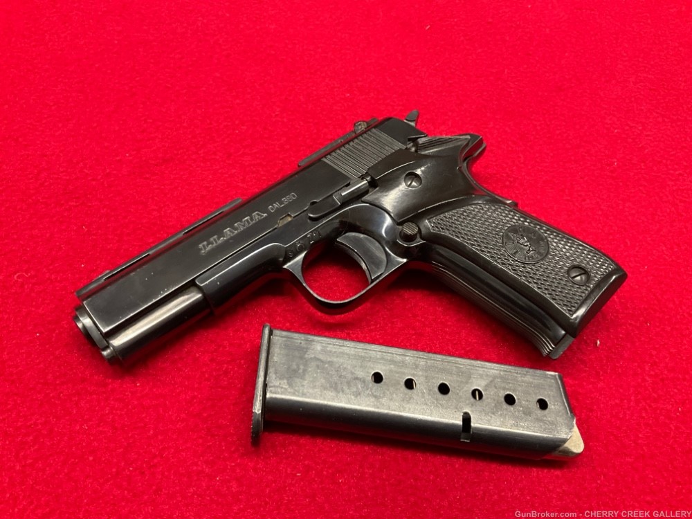 Vintage Llama 380 pistol baby colt 1911 Spain vent rib gun Stoeger 380acp-img-0
