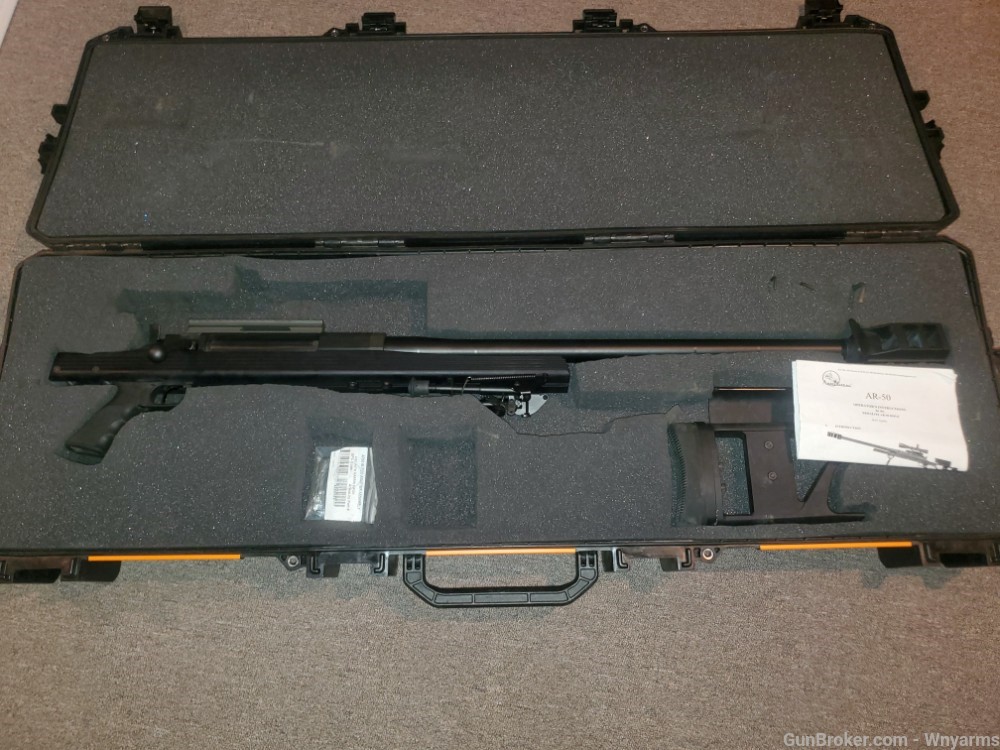 Armalite AR-50 50 BMG AR50 W/Bipod and Pelican case Exc cond-img-9
